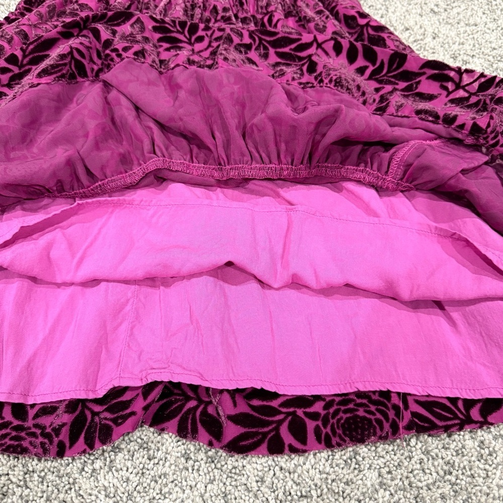 Anthropologie Somerset Mini Dress Velvet Purple Boho Party Vacation Women’s XS - Picture 10 of 16